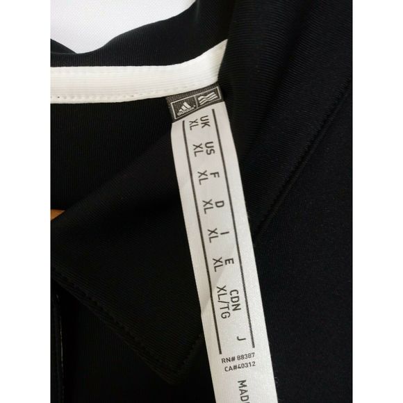 Adidas 4 Button Down Polo Black & White LS XL - Picture 5 of 5